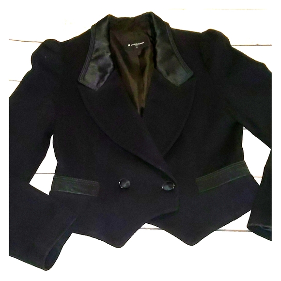 Arnaldo Bassini Jackets & Blazers - Short waist. Wool. Satin. Tuxedo blazer